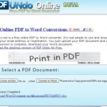 PDF Undo Online proceso de conversión