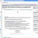 mensaje-falso Un mensaje falso utilizando una supuesta Web verdadera