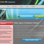 Sitio en Internet del malicioso Antivirprotect