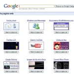 google-gadgets Pantalla principal de Google Gadgets