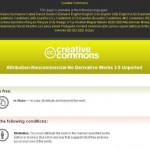 Ejemplo de una licencia Creative Commons