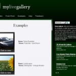 mylivegallery Opciones que muestra el servicio de MyLiveGallery