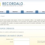 Panel de control de Recordalo
