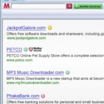 Resultados con SiteAdvisor