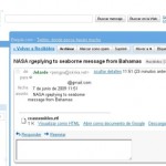 Un ejemplo de los nuevos mensajes de spam