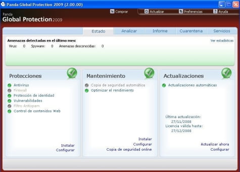 Gestor de Panda Protection 2009