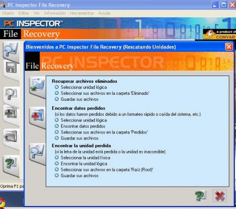 Gestor de Pc Inspector File Recovery 4