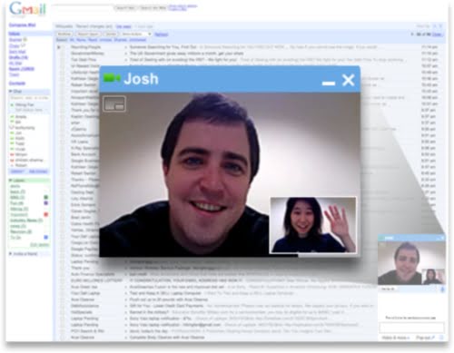 Un ejemplo del video-chat de Gmail