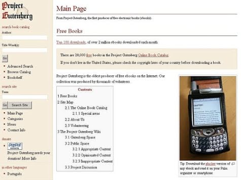 Sitio oficial del Proyecto Gutemberg