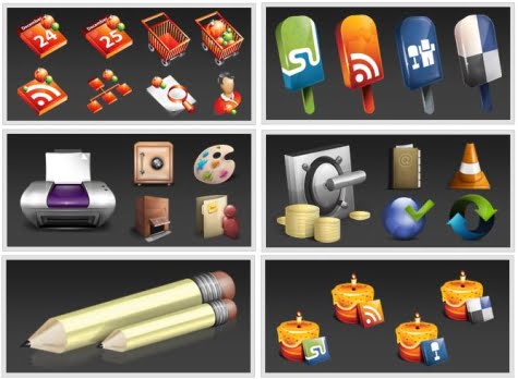 Los diferentes paquetes de iconos que se pueden descargar