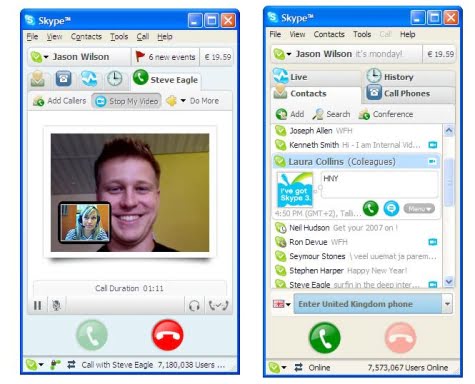 Video llamada y comunicación tipo chat con Skype 