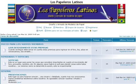 Un interesante foro de modelismo en papel - Los Papeleros Latinos