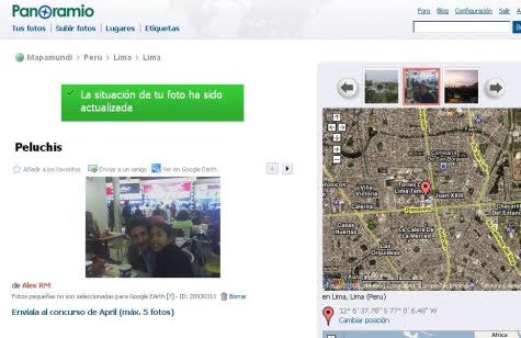 Opciones de ubicación geográfica en Panoramio