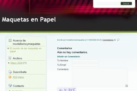 Un ejemplo de Blog creado en blogspot.es