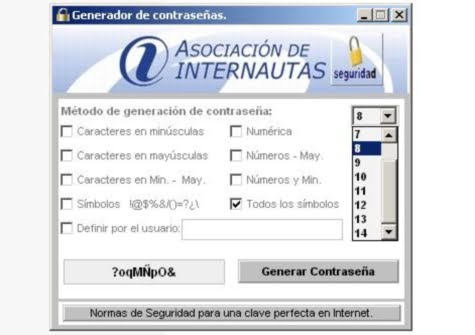 Claves, un programa generador de contraseñas