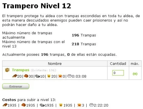 trampro-cantidad-de-trampas Trampero y cantidad de trampas en cada nivel