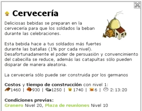 travian-cerveceria La nueva Cervecería para los Germanos