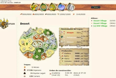 travian-perfiles-personalizados Un ejemplo de pantalla de juego personalizada