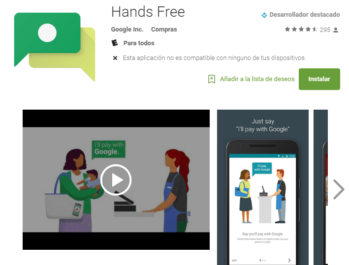 Aplicación Android de Hands Free