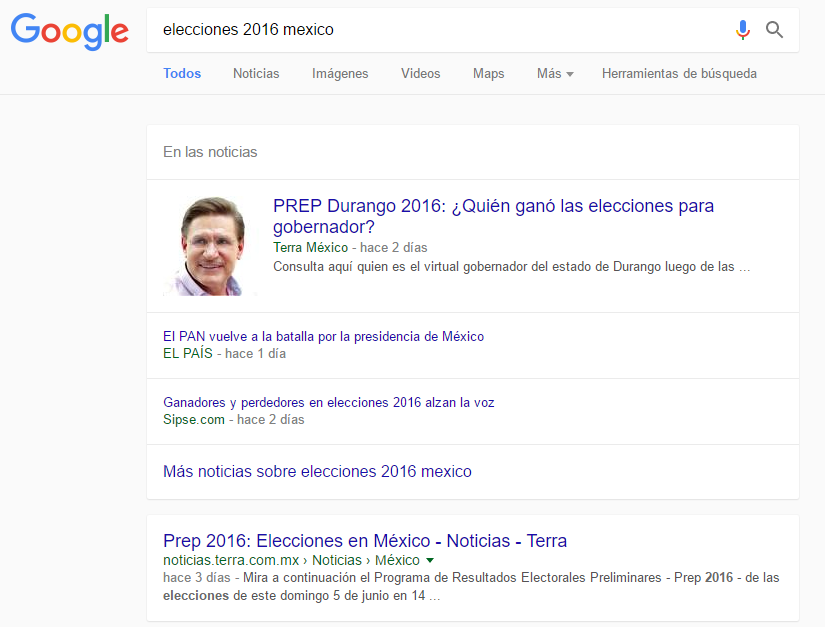 Cambio de Google en noticias