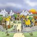 Una aldea en el juego de Travian